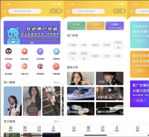 云开发壁纸小程序源码/新版大气UI微信QQ双端壁纸小程序源码-精品源码资源网-网站源码,小程序源码,公众号模块,APP源码